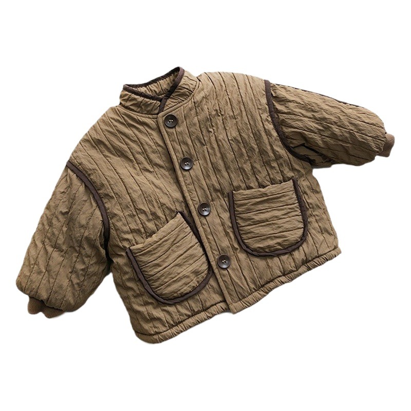 Estilo artístico abrigo de algodón acolchado invierno nuevo bebé para niños estilo coreano Mori abrigo de algodón acolchado niños y niñas cálido superior engrosada
