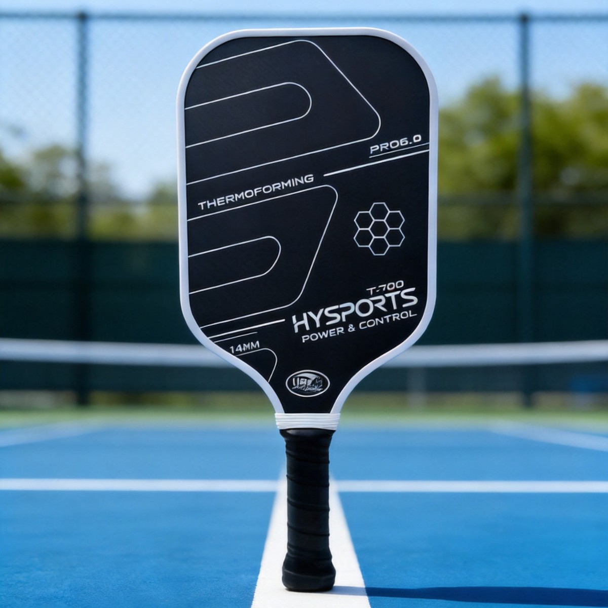 Hot-pressed full-carbon authentic pickleball racket, professional one-piece T700 carbon fiber hot-pressed pickleball racket with shock absorption