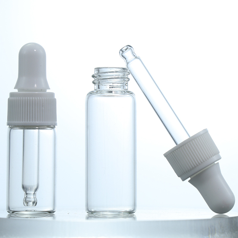 투명한 병 dropper 머리 플라스틱 반지 * 1 * 유리