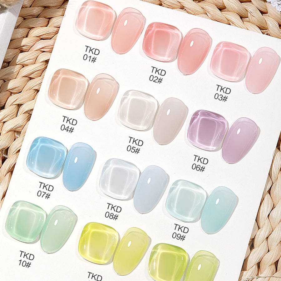 transparent solid color translucent nail polish