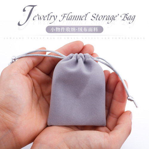 Velvet bag jewelry drawstring pocket earphones velvet storage bag black velvet bag wholesale