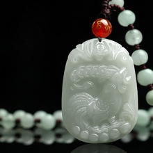 天然十二生肖挂件玉坠男女款项链本命年玉佩龙猪虎马兔