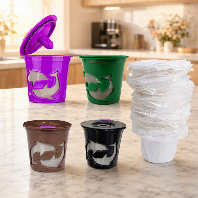 Recycling filter Dolphin Cup K-cup keurig coffee machine coffee capsule Cup coffee filter paper cup Recycling filter Dolphin Cup K-cup keurig coffee machine coffee capsule Cup coffee filter paper cup