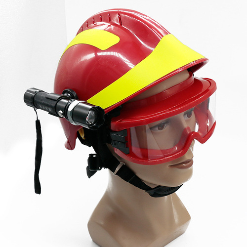 F2 Rescue Helmet Firefighter Emergency Hat Forest Helmet with Goggles and Flashlight Bracket