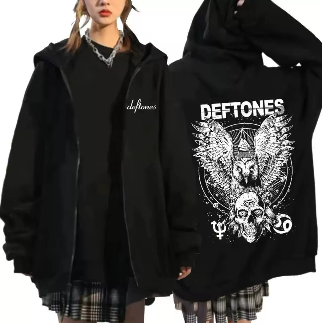 Толстовка (DEFTONES) на молнии, унисекс, цвета разные, размеры S–XXXL