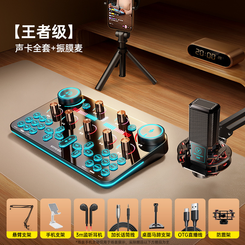金运V20直播设备全套装声卡抖音唱歌手机专用录音2025新款K歌专业|undefined