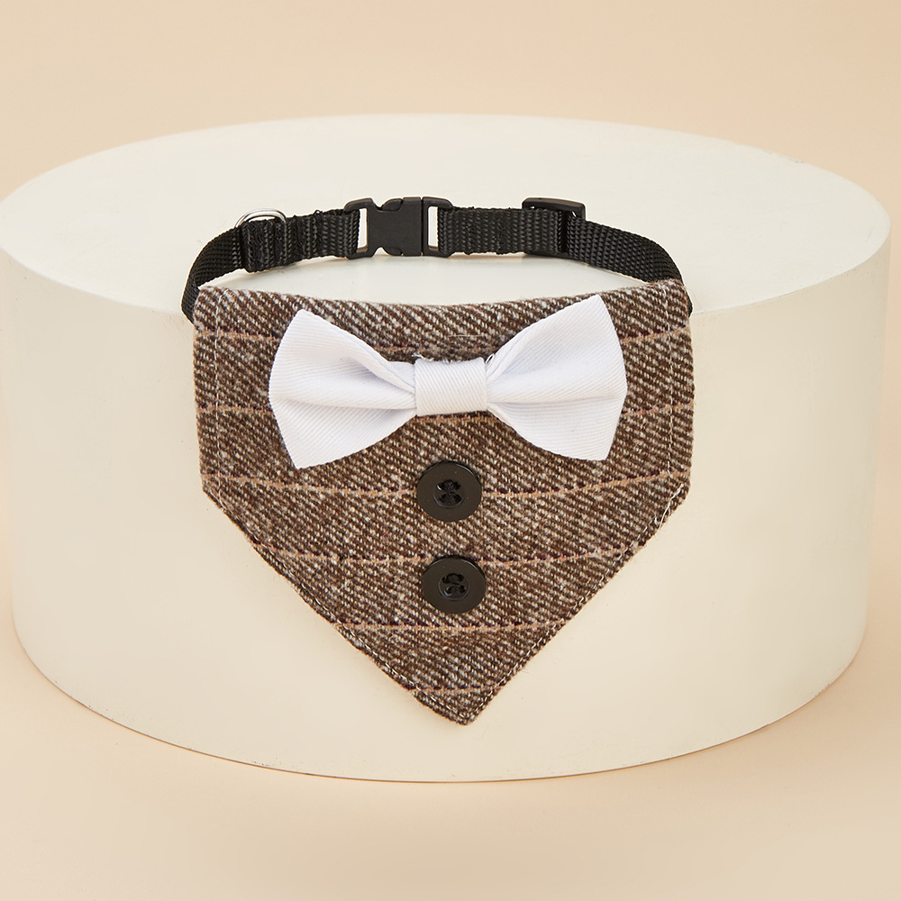TANPOPO transfronterizo para gatos guapo corbata toalla triangular collar trajes de moda toalla triangular para mascotas