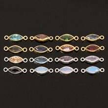 ����14k����/���y�Q��ʯ��ɫ�۾��R���B��Ƭ3MM*6MMDIY�Ʒ���