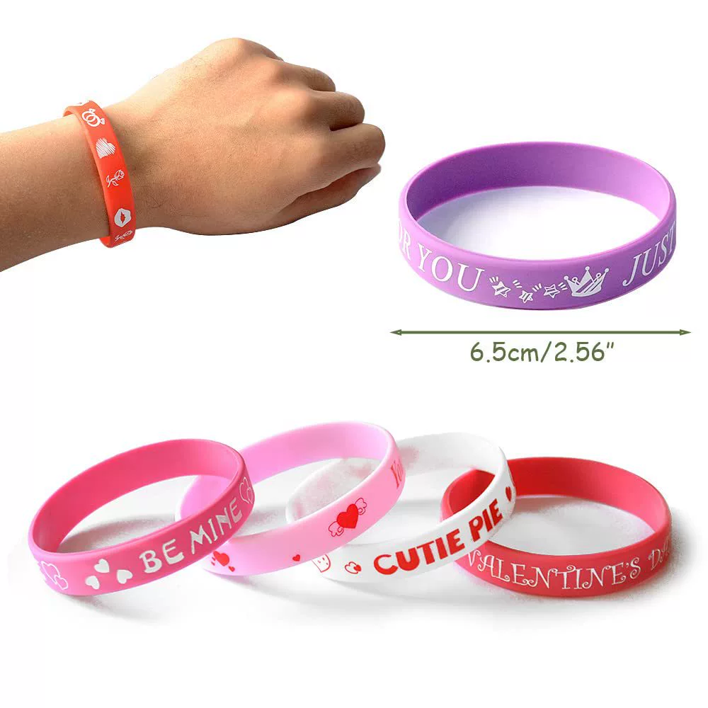 Silicone bracelet for St. Valentine's Day for beloved