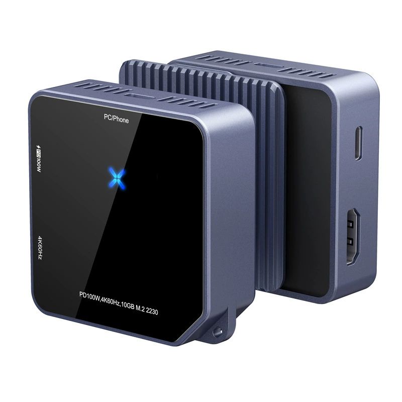 Корпус для M.2 твердотельного диска SSD2230 с двумя протоколами, док-станция USB 3.2, HDMI 4K, PD 100W, с тепловыделением (охлаждение)