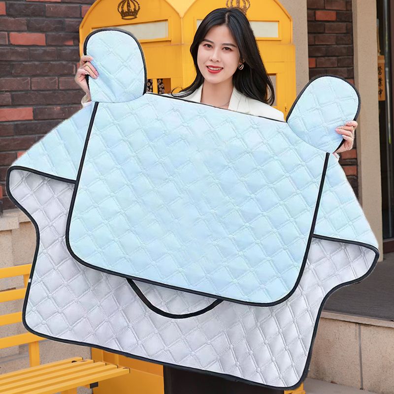 패턴 없음 [피부 친화적인 안감 + 포켓 + 랜야드] 블루