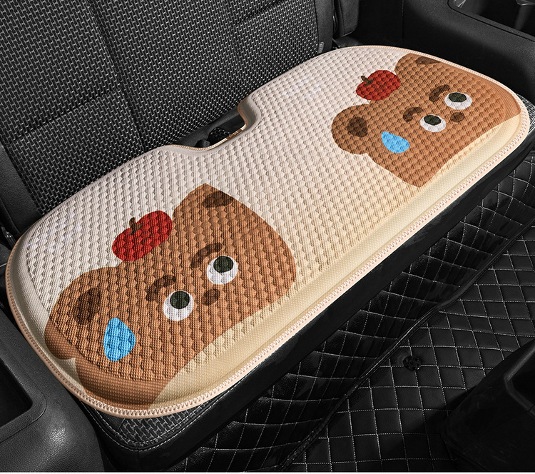 Cartoon New Car Cushion Four Seasons Universal Breathable Condensing Rubber Mat Cute Ladies Car Summer Cool Mat Seat Cushion