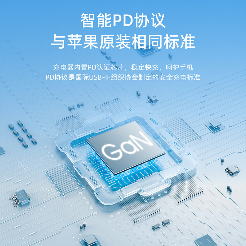 GaN45W氮化镓手机充电器适用苹果三星PD充电头私模美欧英规快充头|undefined