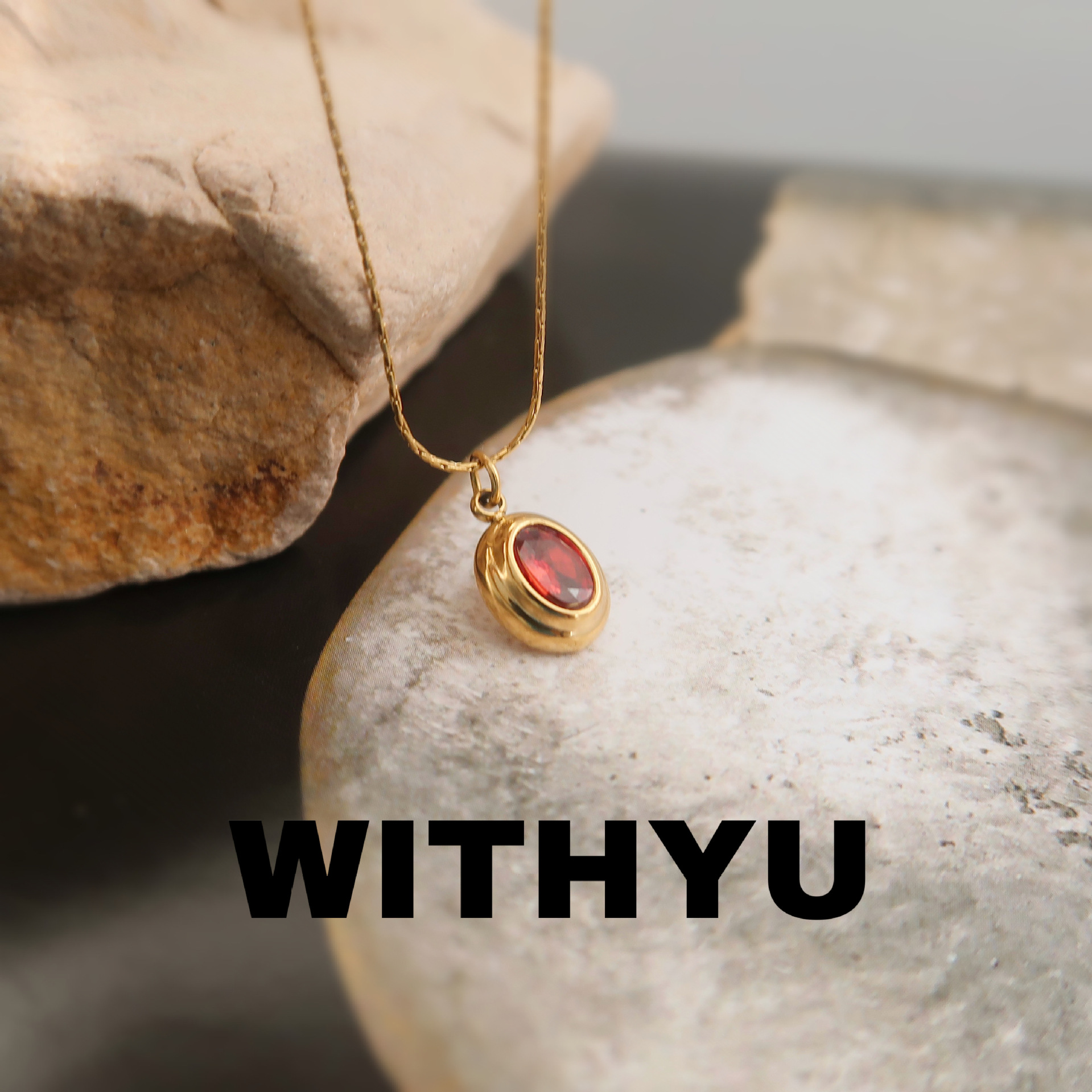 10g Weight Zircon Inlay Material Pendant Necklace Classification 1 Piece Quantity Daily Occasion Titanium Steel Material Oval Pattern Women's Gender Plating, Inlay Design Retro Style Titanium Steel Retro Oval Plating Inlay Zircon Pendant Necklace 10