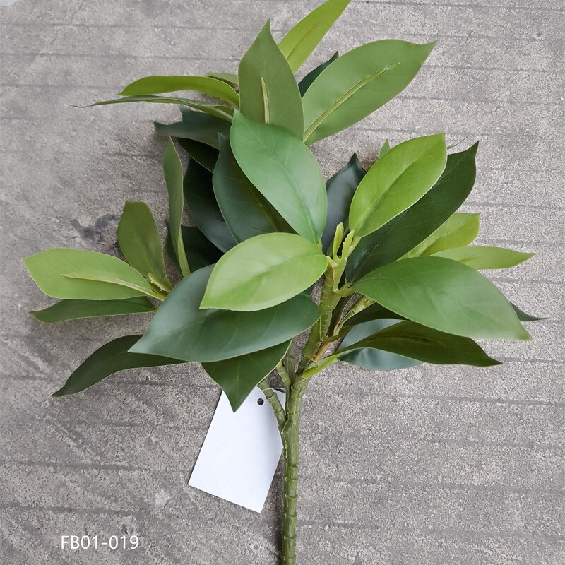 Simulated Gray Leaves 35 Leaves African Jasmine Leaves Green Autumn Red Money Banyan Branches Red Forest Japanese Banyan Leaves