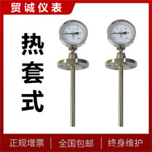 皖贸诚 双金属温度计 WSS-584 万向型 直径150 螺纹法兰连接