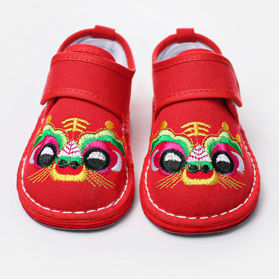 spring and autumn new pattern baby Tiger-head shoes children Cotton Cloth shoes children's shoes men and women baby Embroidery Steller Embroidered shoes