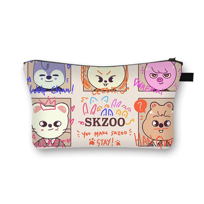 Сумка косметичка SKZOO STRAYKIDS для студентов и детей, косметики, мешок для хранения, для девочек, витринная вентиляция