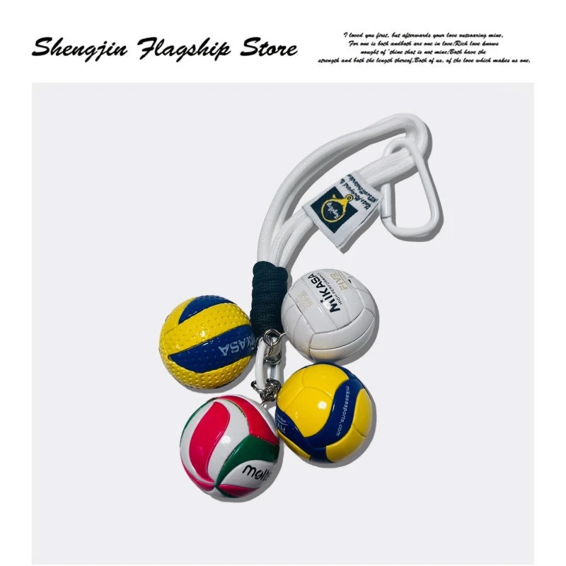 Keychain original de voleibol bolso creativo colgantes chinos mujeres y hombres mikasa fila mini recuerdos premios concurso