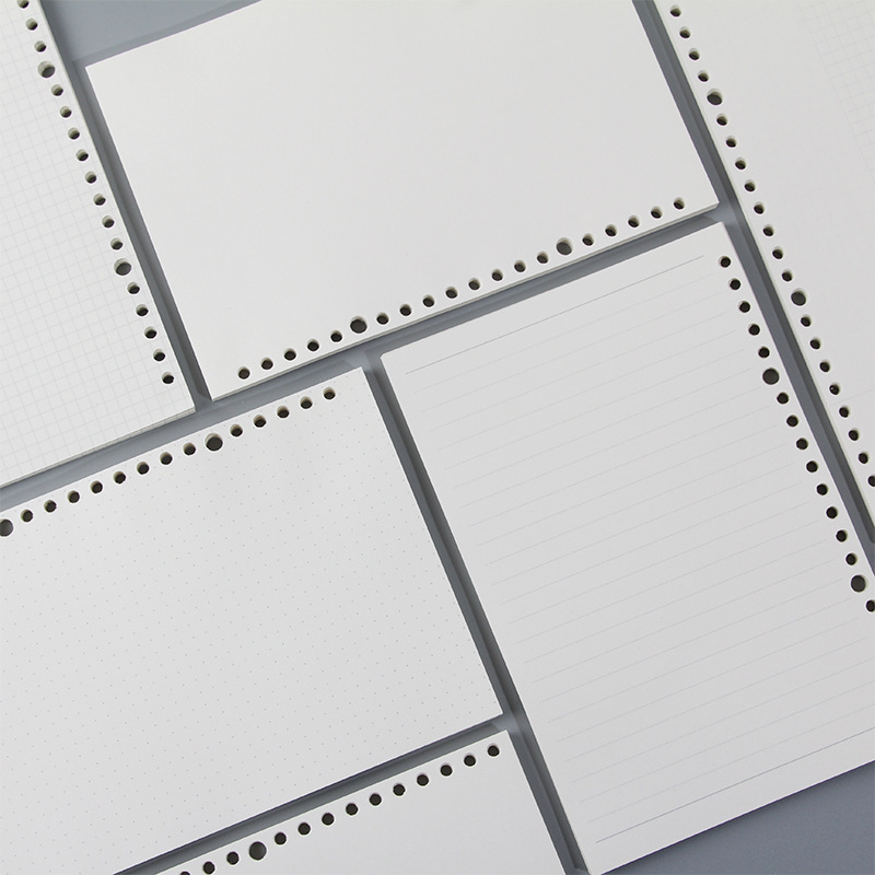 A5B5A4 Refillable Loose-Leaf Paper Refill 2026 30-Hole Lined Blank Grid Paper Insert-Type Loose-Leaf Refill