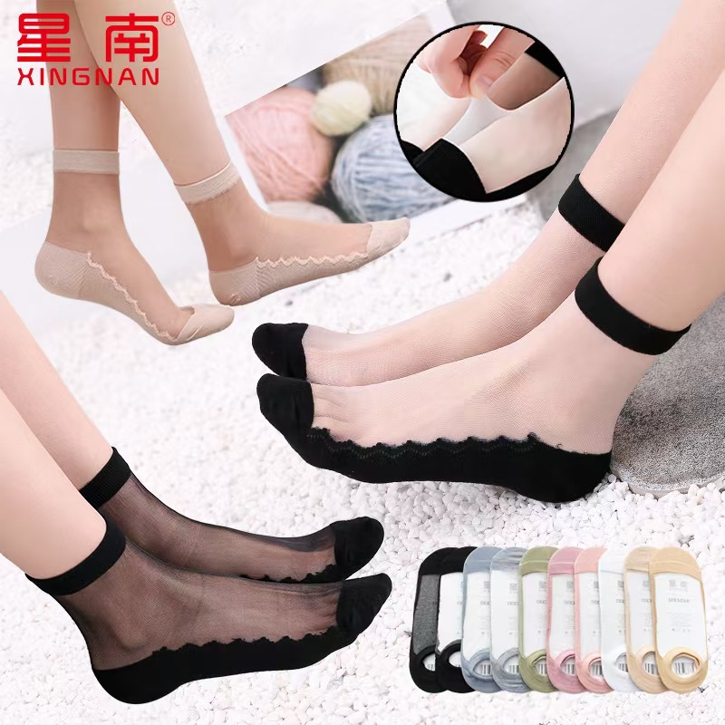 星南 Solid sexy socks, thin silk tights, mid-length, direct factory sales