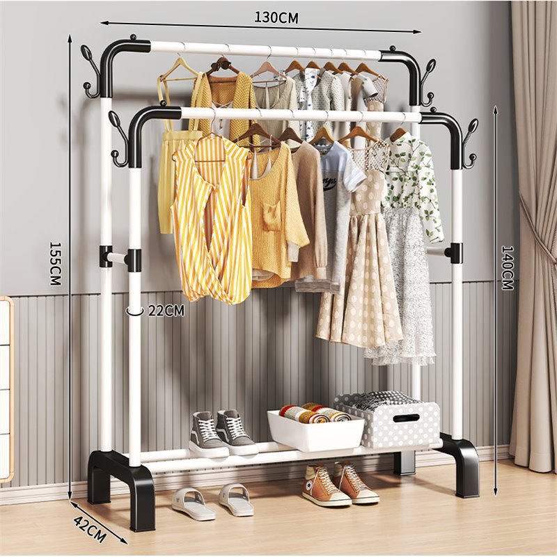 Percha de secado de ropa de piso dormitorio doméstico cuelga ropa plegable simple dormitorio interior móvil estante de sombrero de ropa fresca