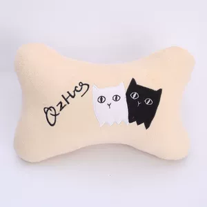 Car headrest, cartoon neck pillow, lumbar support, creative car ornament, cute car interior accessories, car interior set