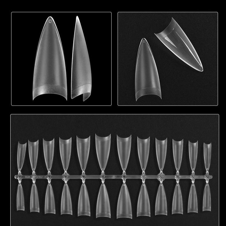 NDK Nadi Coco Half Patch Ultra-thin Frosted Traceless Moon Tooth Tip Shallow Half Patch Fake Nail Patch 240 Pieces