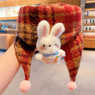 Baby Scarf Boys and Girls Spring and Autumn Triangle Slippery Towel Baby 2024 Winter New Warm Windproof Children's Scarf