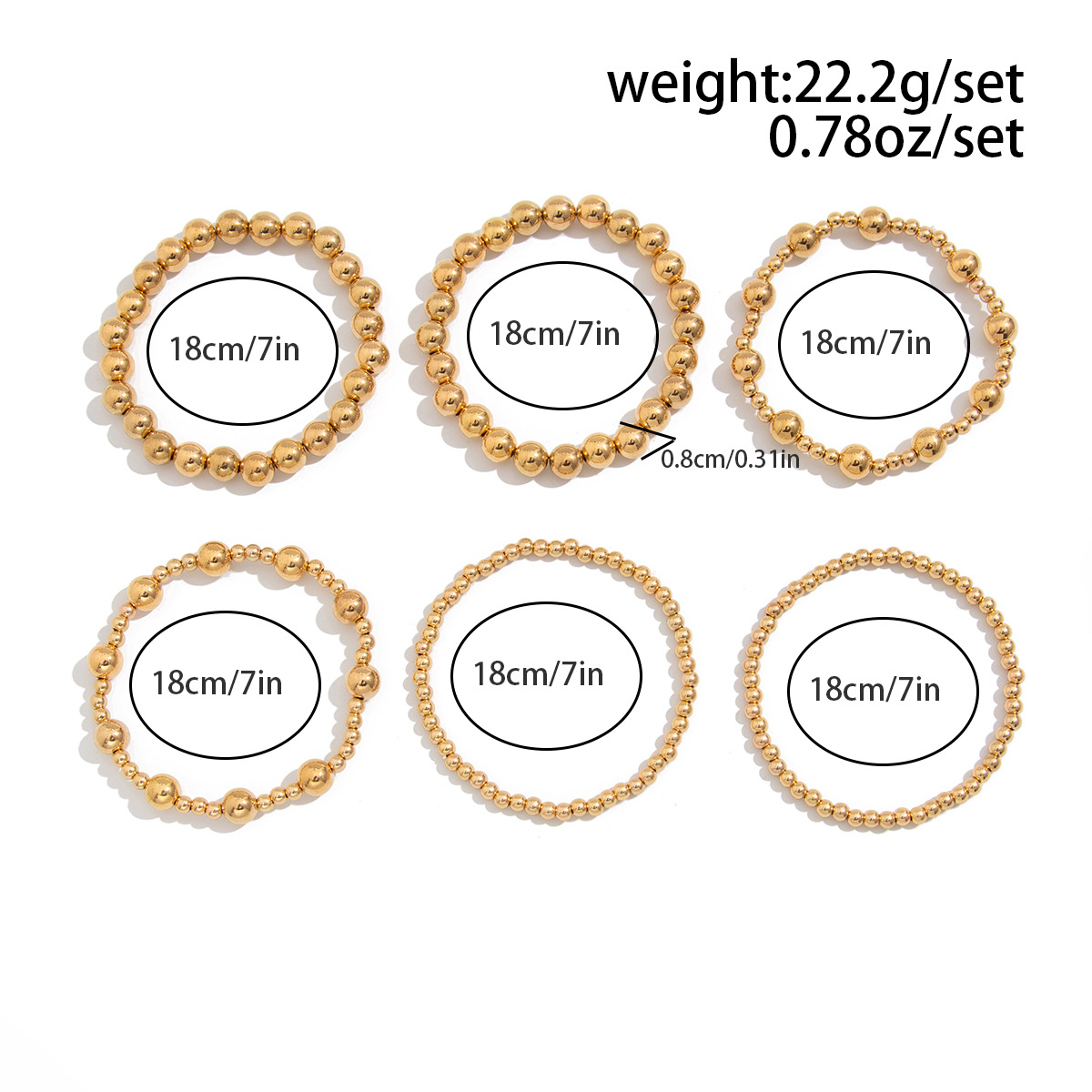 25g Weight Alloy, Copper Pendant Material Bracelets Classification CCB Chain Material Beaded Chain Chain Type 1 Set Quantity Street Occasion CCB, Alloy, Copper Material Heart Shape Pattern Women's Gender Exaggerated, Streetwear Style Exaggerated Streetwear Heart Shape CCB Alloy Copper Beaded Chain Beaded Bracelets Wholesale 10
