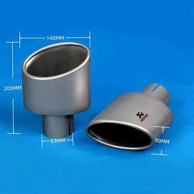 Modification Accessories Oval Flat Round: Exhaust pipe - 02-50320a-sandblasted-oval