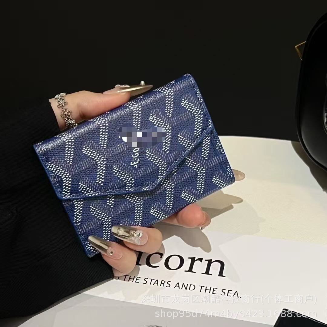 Dog tooth accordion bag blue