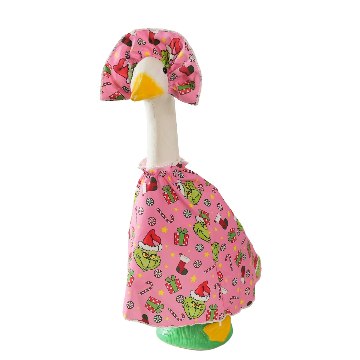 Рождественский наряд Grinch Pink Goose, одежда для гуся на крыльце, 17- 23inch гусей, украшение для двора и лужайки