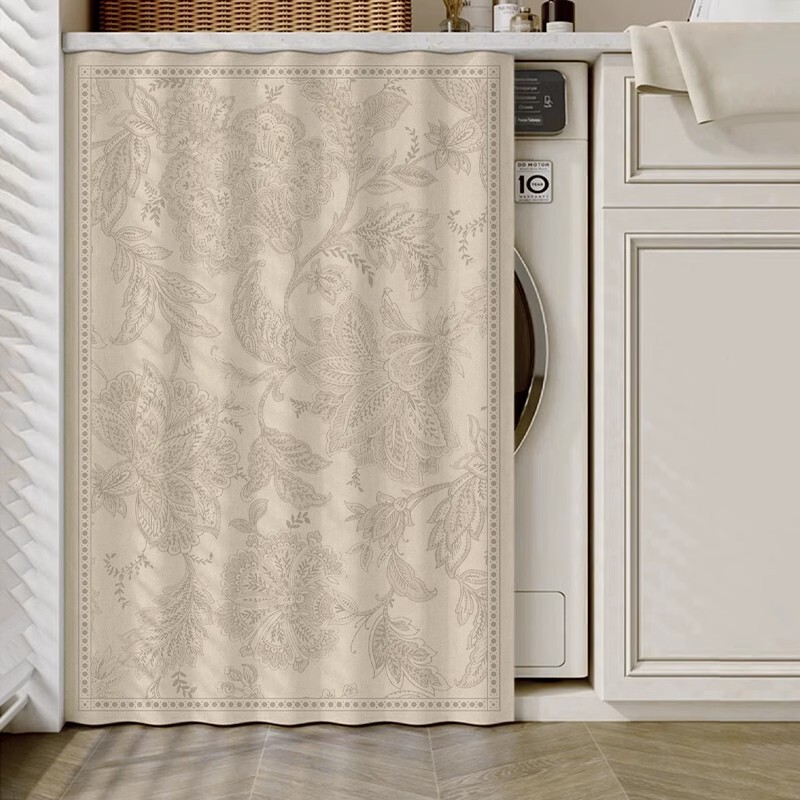 French-Style Vintage Balcony Washing Machine Cabinet Storage Rack Cabinet Door Magic Tape Cover Curtain Dustproof Curtain French-Style Vintage Balcony Washing Machine Cabinet Storage Rack Cabinet Door Magic Tape Cover Curtain Dustproof Curtain