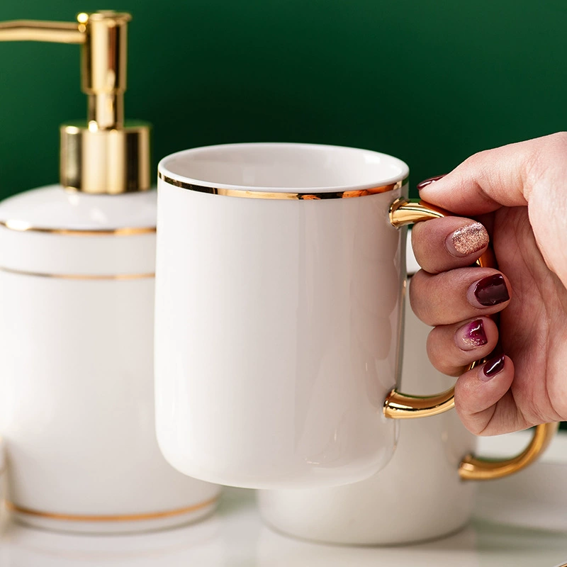 Scandinavian Ceramic Mouthwash Cup – Beloved, Simple & Elegant Home Design, 301–400ml
