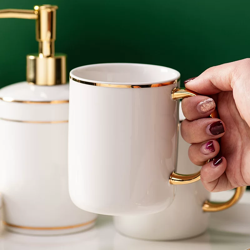 Scandinavian Ceramic Mouthwash Cup – Beloved, Simple & Elegant Home Design, 301–400ml