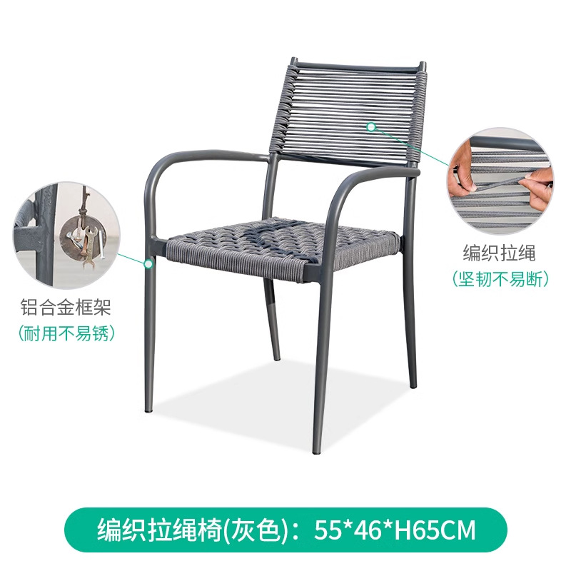 Mesa y silla nórdica al aire libre silla de diseño a prueba de agua silla de vidre silla de vidre al aire libre silla de vidre