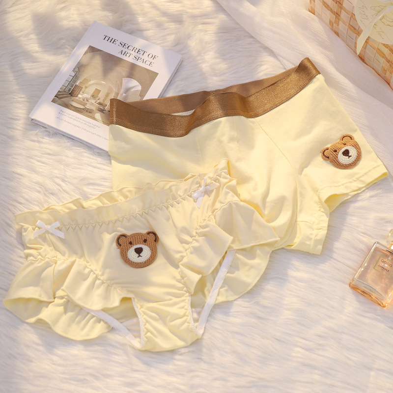 [A generation of hair] 2 pairs of couples underwear a man and a woman sexy pure cute lace underwear suit