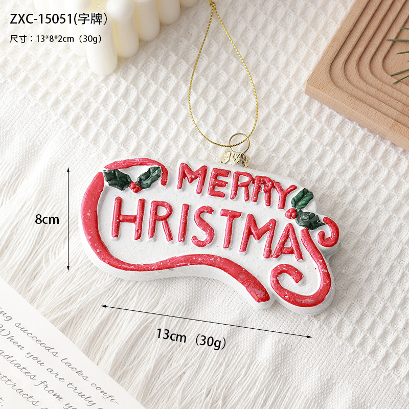 Buscando madera nueva guirlanda de Navidad donuts pan de jengibre hombre casa regalos de vacaciones juguetes accesorios suministro transfronterizo