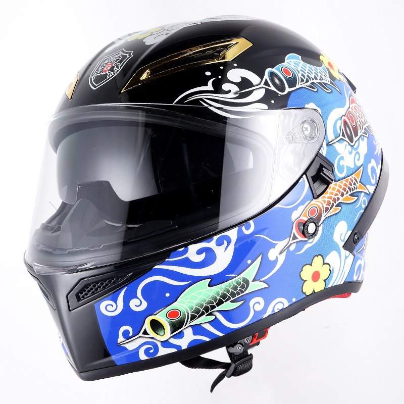 Casco de equitación motocicleta hombres cuatro estaciones universal doble lente grande cola casco Bluetooth motocicleta Caballero expuesto casco completo