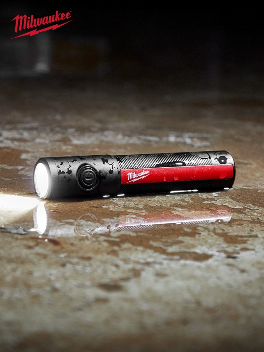 milwaukee美米沃奇手电筒3档调节尾部磁吸防尘防水户外照明工作灯