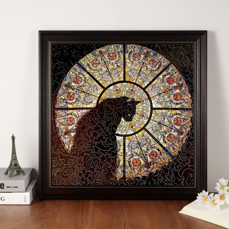 Special photo frame for 500/1000 piece puzzles, 50.8* 50.8cm European retro coffee color wide frame Special photo frame for 500/1000 piece puzzles, 50.8* 50.8cm European retro coffee color wide frame