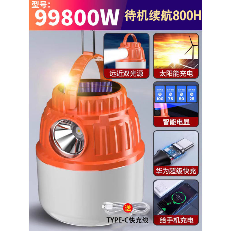 キャンプランプ、ソーラー屋外ランプ、超長バッテリー寿命、テント充電式吊り下げランプ、キャンプ馬ランタン照明、停電非常灯|undefined
