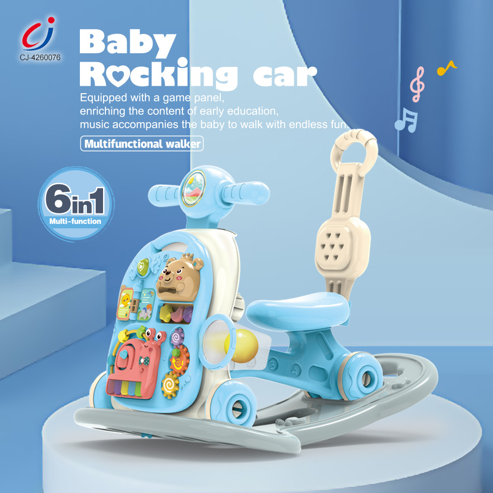 Baby children's walker trolley scooter anti-rollover multi-functional early education two-in-one walking toy rocking chair