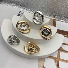 复古小香风金属纽扣高级感水钻装饰外套毛衣大衣西服开衫扣子批发