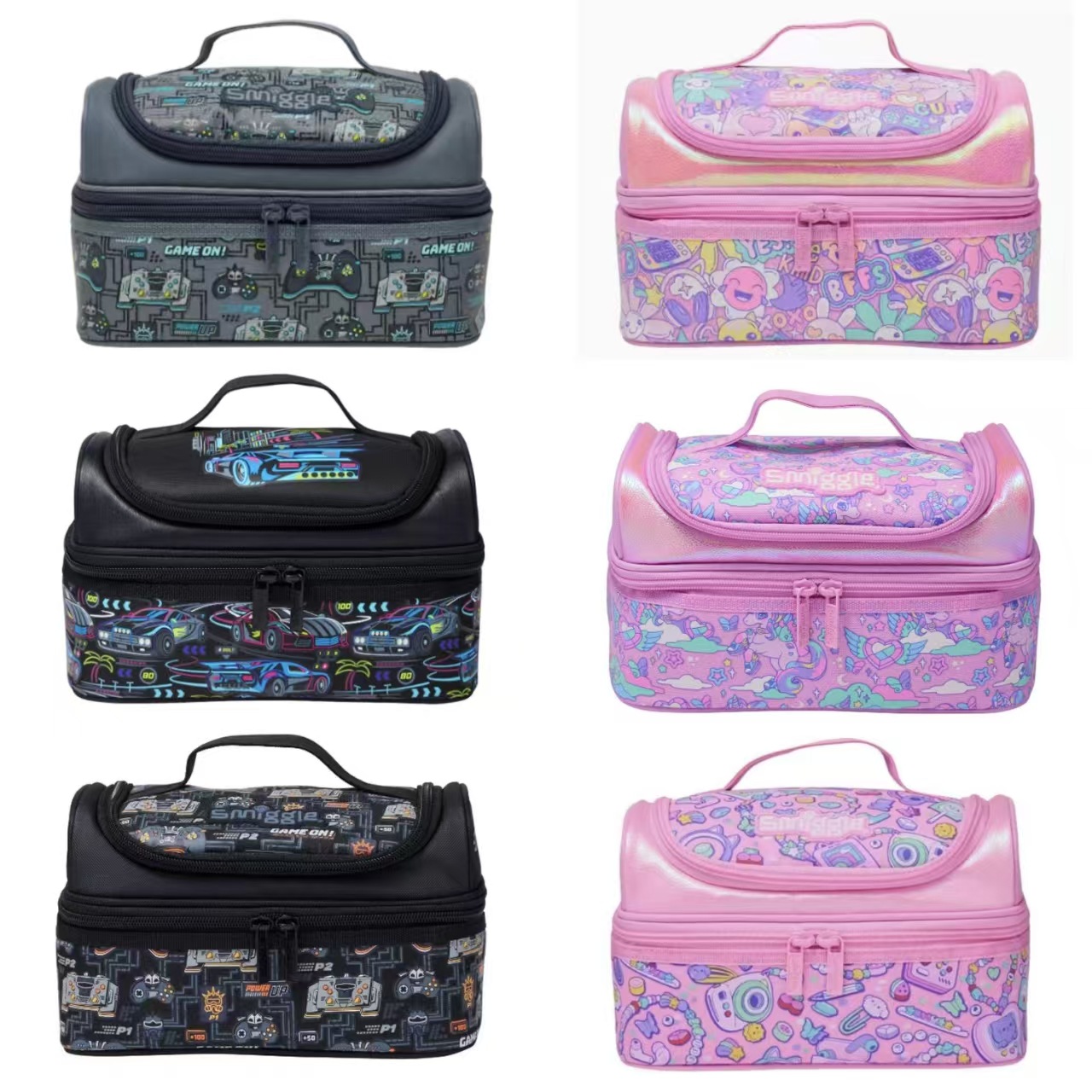 Australian Smiggle Meal Bag Primary School Kidsren Waterproof Lunch Bag Double-Layer Handbag Outdoor Thermal Bag