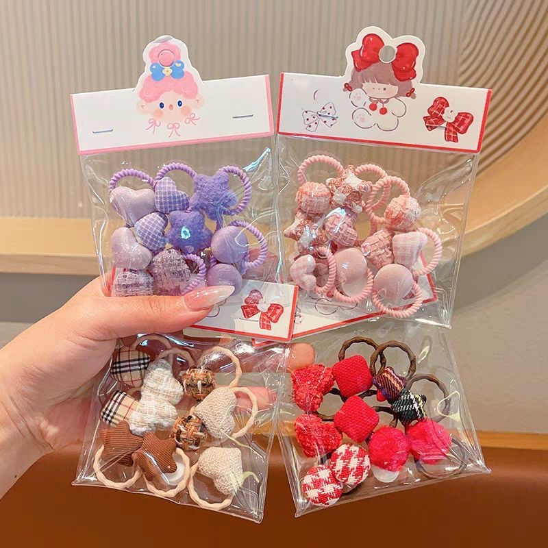 Niños de alta gama pulgar anillo de cabello bebé pequeño cinturón de goma chica pequeña cantidad de cabello de cabello de caña de invierno cauda de caballo