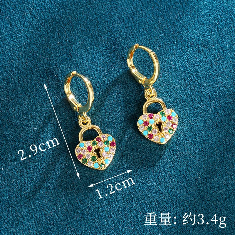 Collar de oro de arena vietnamita, diseño de moda, incrustaciones de diamantes, amor, pendientes femeninos, personalidad durante mucho tiempo, fuente de joyería