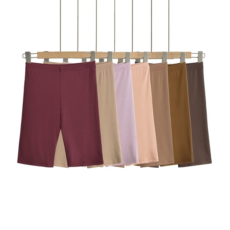 European and American style new hot girl high waist stretch sports yoga shorts bottoming slimming hip pants women's five-point riding
