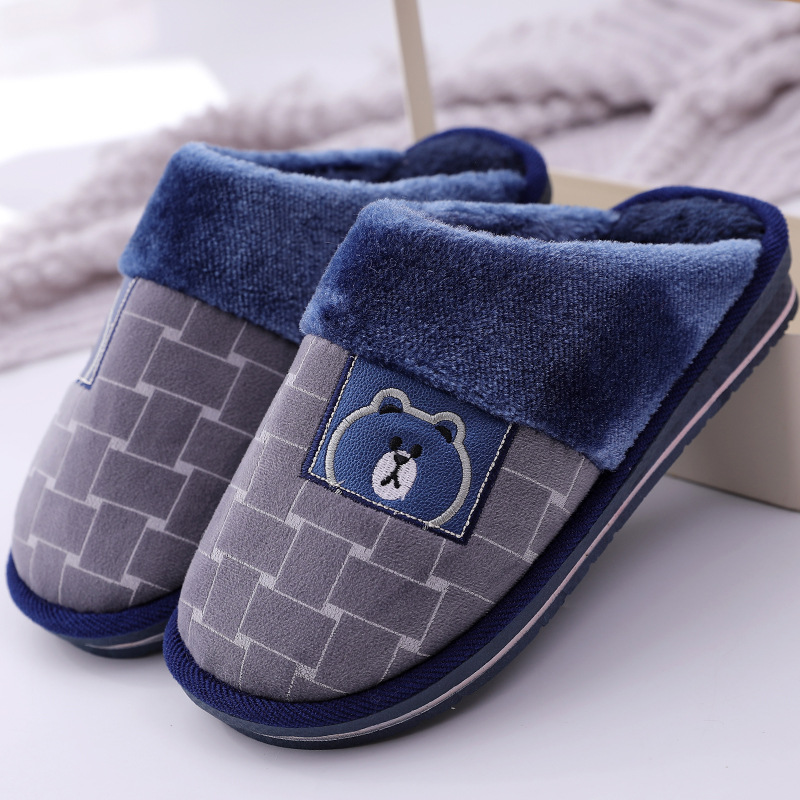 Hard bottom large size cotton slippers home wholesale home non-slip warm indoor men's and women's stall manufacturers a generation of hair